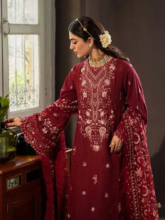 KAHF Embroidered Karandi Collection 2026 (KKH-03 ROSELITH)