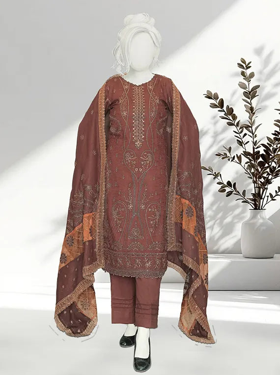 KALLI by ABC Embroidered Dhanak Collection 2025  (D-812)