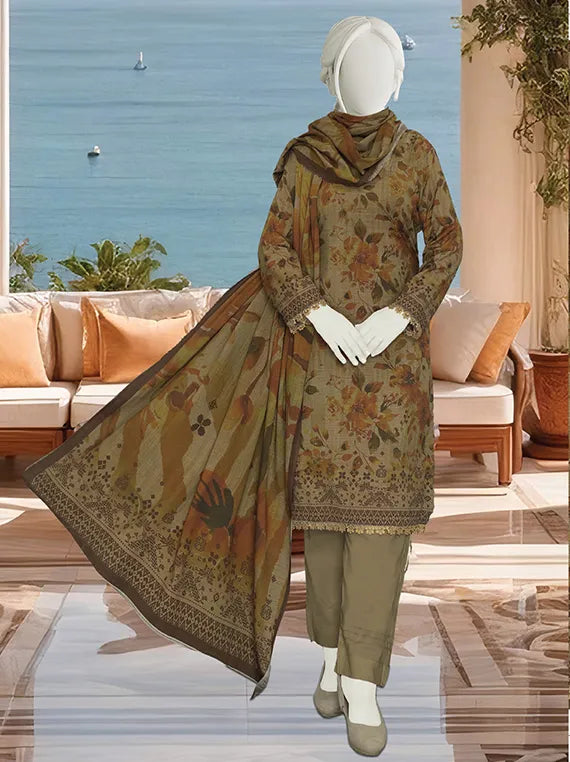 KHUSHBU by ABC Printed Peach Slub Collection 2025 (D-556)