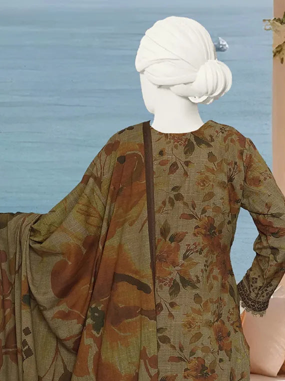 KHUSHBU by ABC Printed Peach Slub Collection 2025 (D-556)