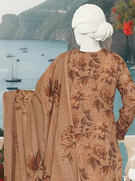 KHUSHBU by ABC Printed Peach Slub Collection 2025 (D-558)