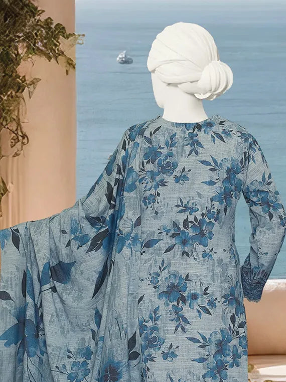 KHUSHBU by ABC Printed Peach Slub Collection 2025 (D-560)