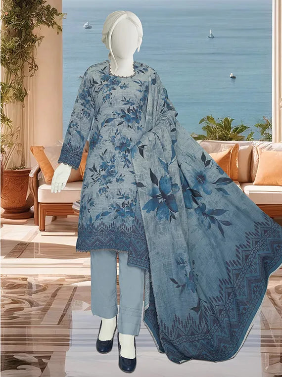 KHUSHBU by ABC Printed Peach Slub Collection 2025 (D-560)