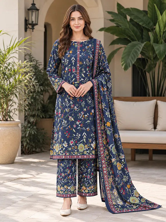 Khaddar Printed Unstitched Collection'26 Vol-01 (U4410ST-2PC-143)