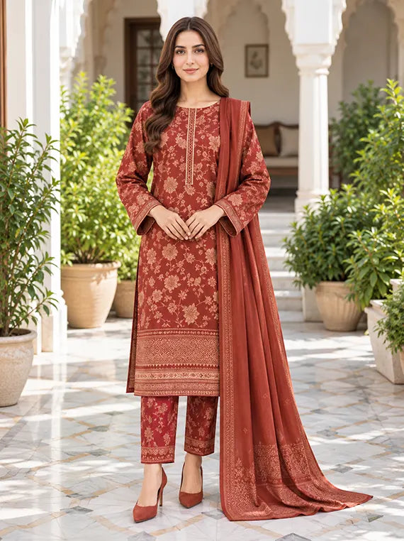 Khaddar Printed Unstitched Collection'26 Vol-01 (U4595SU-3PC-565)
