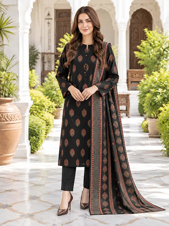 Khaddar Printed Unstitched Collection'26 Vol-01 (U4685SD-2PC-034)