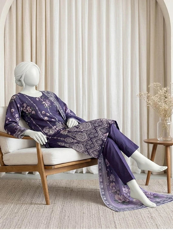 Kum Kum by ABC Embroidered Lawn Collection 2026 Vol-03 (D-08)