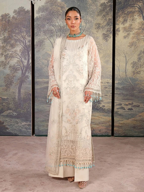 LAVISH Premium Embroidered Chiffon Collection 2026 (Honey Dew)