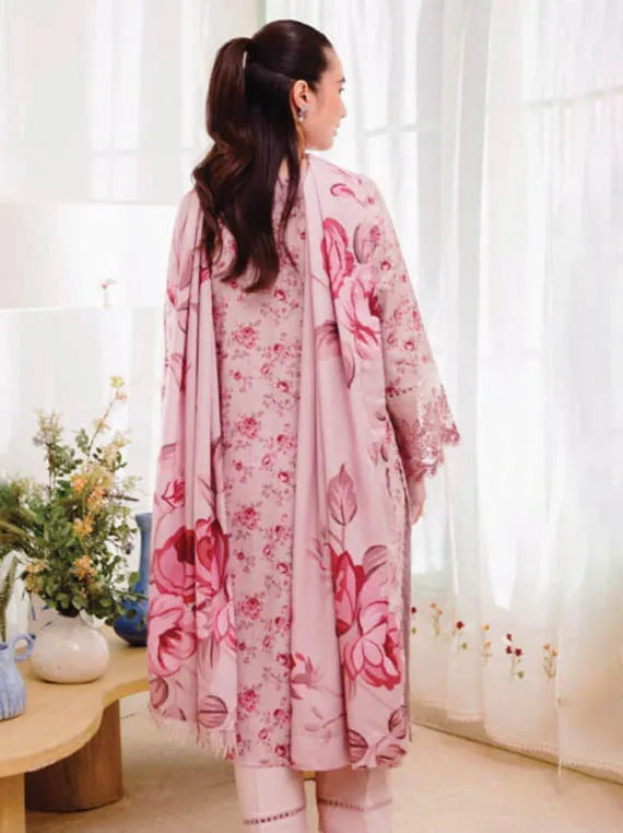 LAYLA Embroidered Printed Karandi Collection 2025 by HUM DUM (D-06)