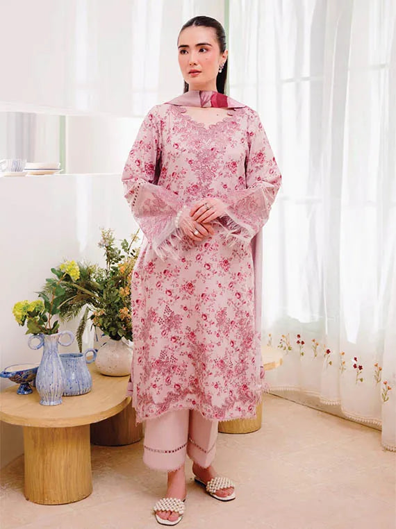 LAYLA Embroidered Printed Karandi Collection 2025 by HUM DUM (D-06)