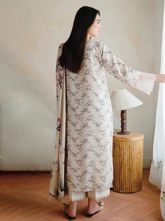 LAYLA Embroidered Printed Karandi Collection 2025 by HUM DUM (D-10)