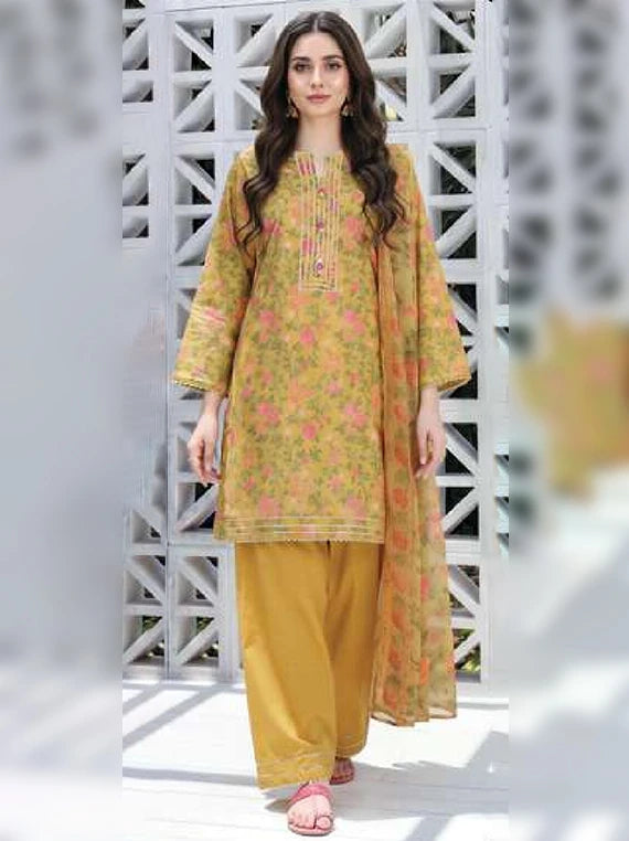 LIME LIGHT Printed Lawn Collection 2026 (U4937 YELLOW)