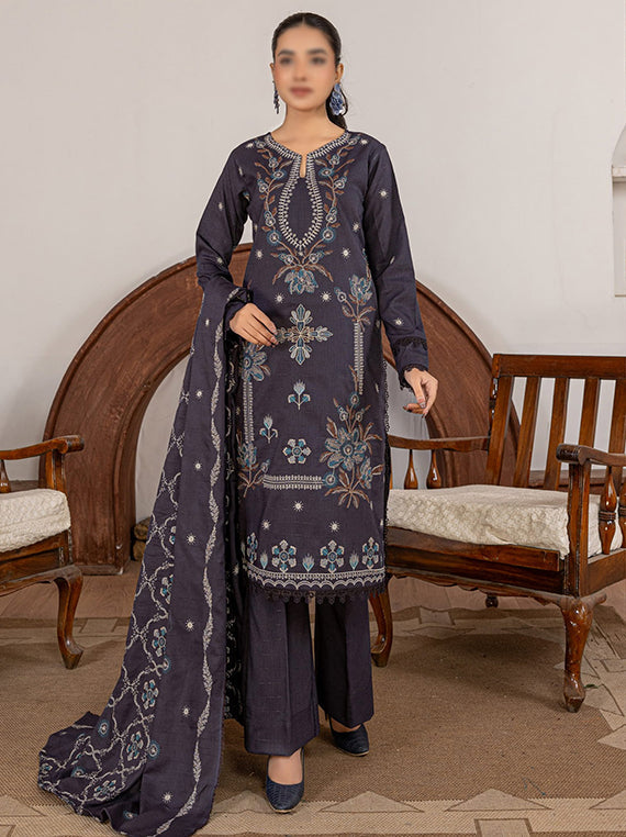 Laaj By Fantak Embroidered Dhanak Collection 2025 Vol-03 (D-01)