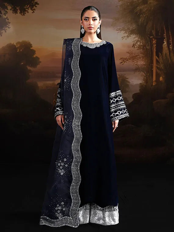 Lameur Luxury Handmade Velvet Collection 2025 By Alizeh (AF-VLT-2208-Velvetine)