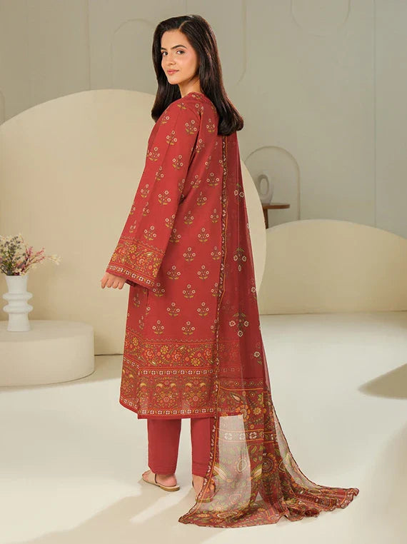 LimeLight 3PC Summer Lawn Collection 2026 (U4076 Red)