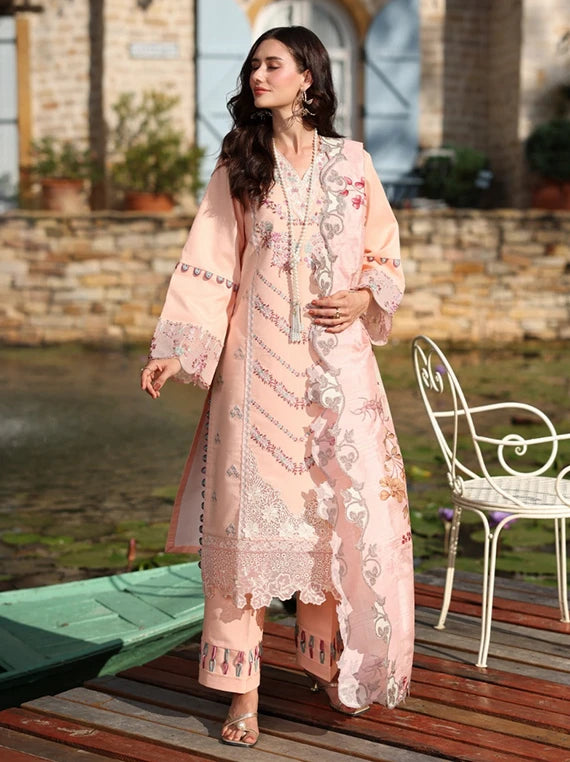 Luxe Blossom by Ayleen Embroidered Lawn Collection 2026 (Aabroo)