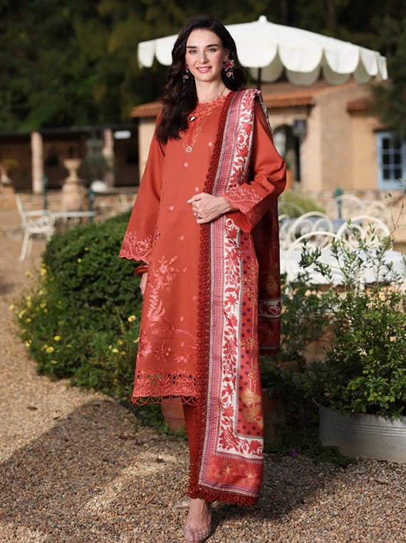 Luxe Blossom by Ayleen Embroidered Lawn Collection 2026 (Elara)