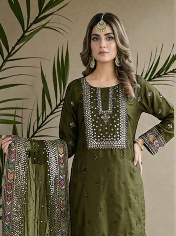 Luxury Embroidered Net Collection 2026 By Bilal Silk Vol-NM61 (D-03)