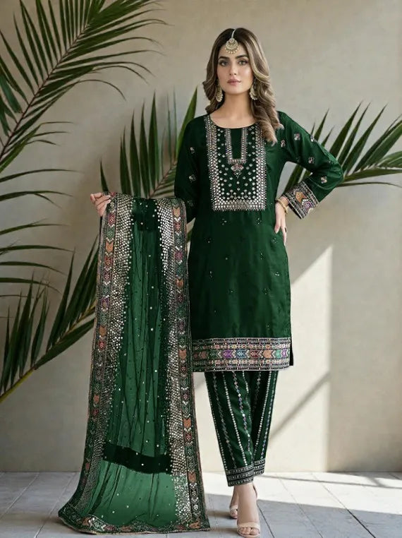 Luxury Embroidered Net Collection 2026 By Bilal Silk Vol-NM61 (D-04)