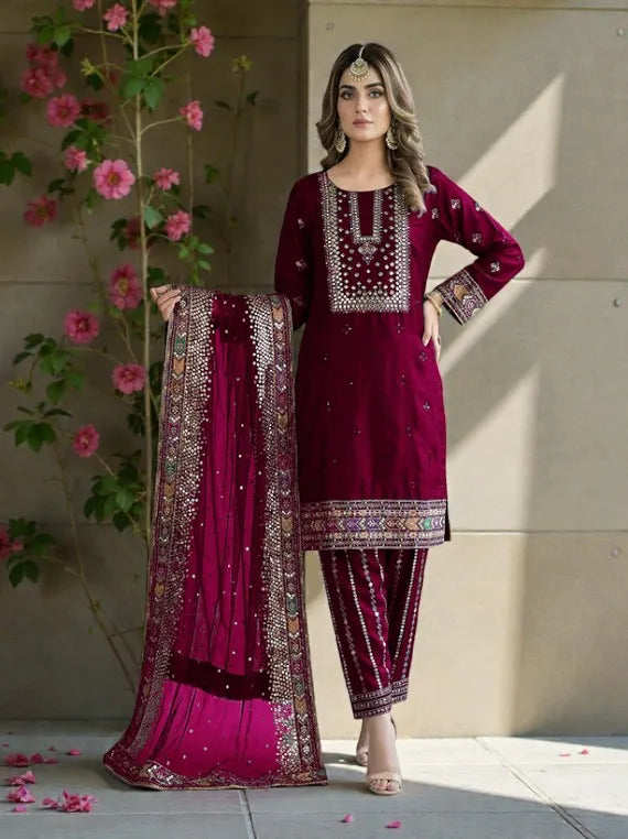 Luxury Embroidered Net Collection 2026 By Bilal Silk Vol-NM61 (D-07)