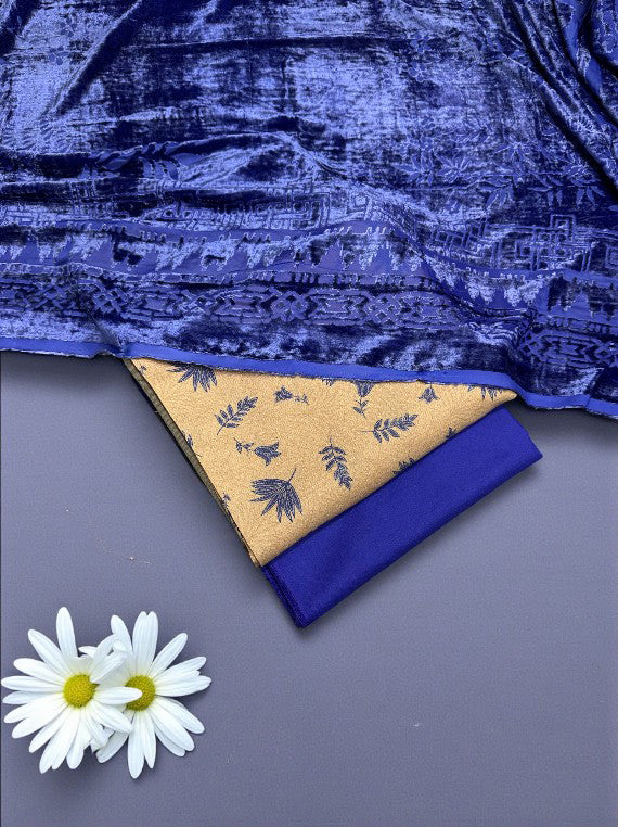 Luxury Printed Marina & Velvet Shawl Edit 2025 (25DS31-08)