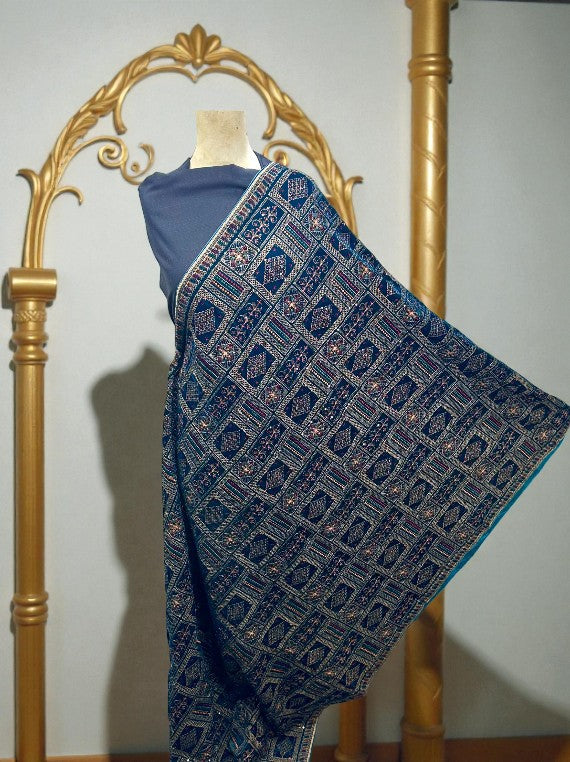 Luxury Velvet Shawl with Tilla & Sequin Work Edit 2025 (25DS33-02)