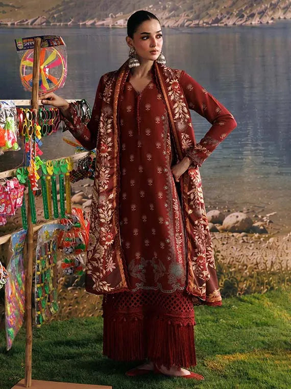 M.Basics AGLA Station by Maria.B Unstitched Khaddar Winter'26 (03B)