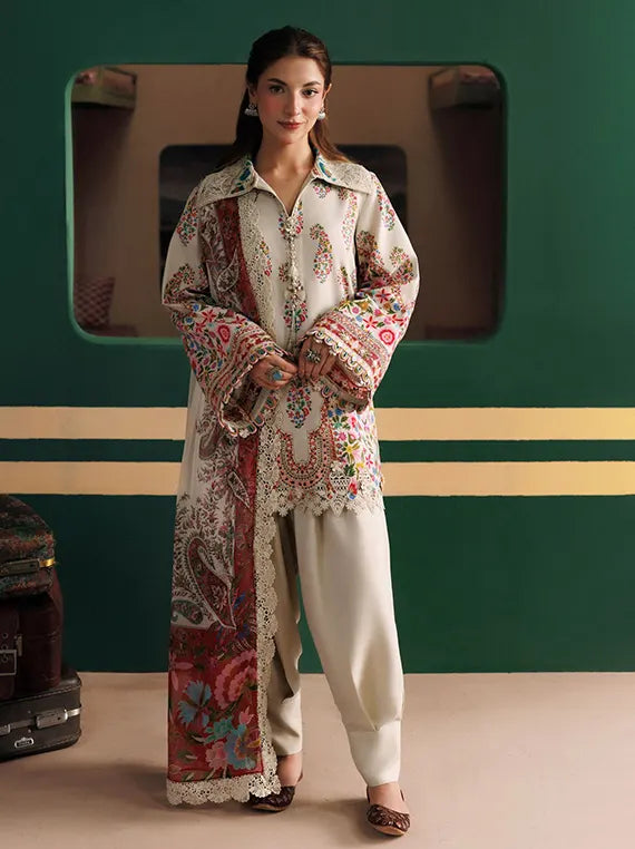M.Basics AGLA Station by Maria.B Unstitched Khaddar Winter'26 (10A)