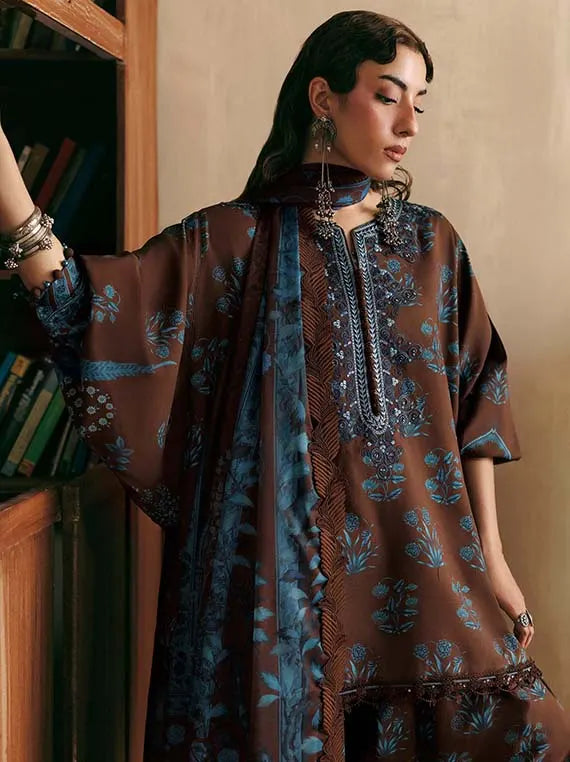 M.Basics AGLA Station by Maria.B Unstitched Khaddar Winter'26 (12B)