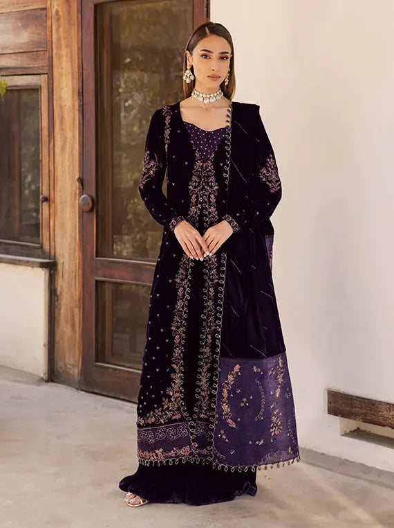 MAYA by Nureh Embroidered Velvet Collection 2025 (NW-123)