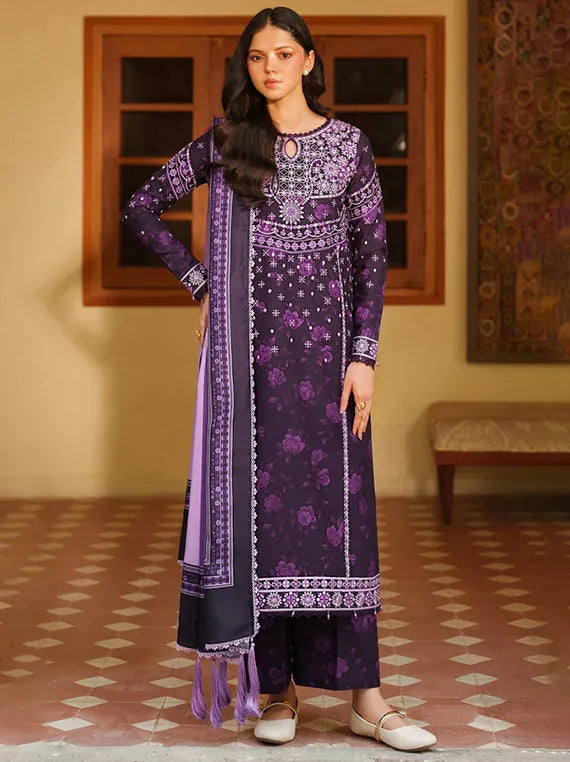 MELINE by Farasha Premium Viscose Collection 2025 (06-Plum Powder)