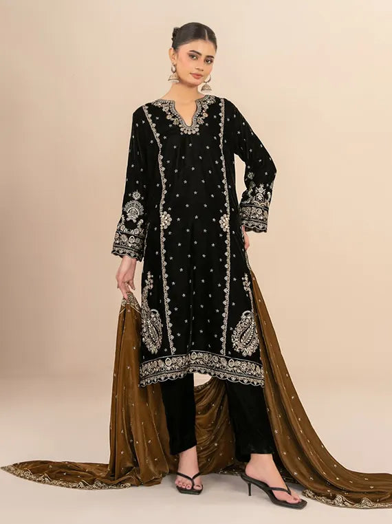MILAN by Tawakkal Fabrics Embroidered Velvet Unstitched Collection'26 (D-5715)