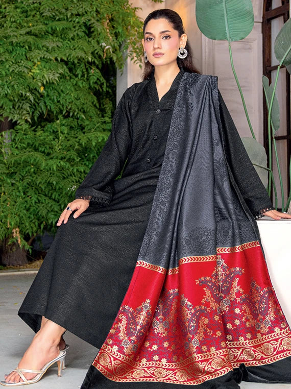MIRAAS Wool Touch Peach Unstitched Collection'26 by Riaz Arts (D-08)