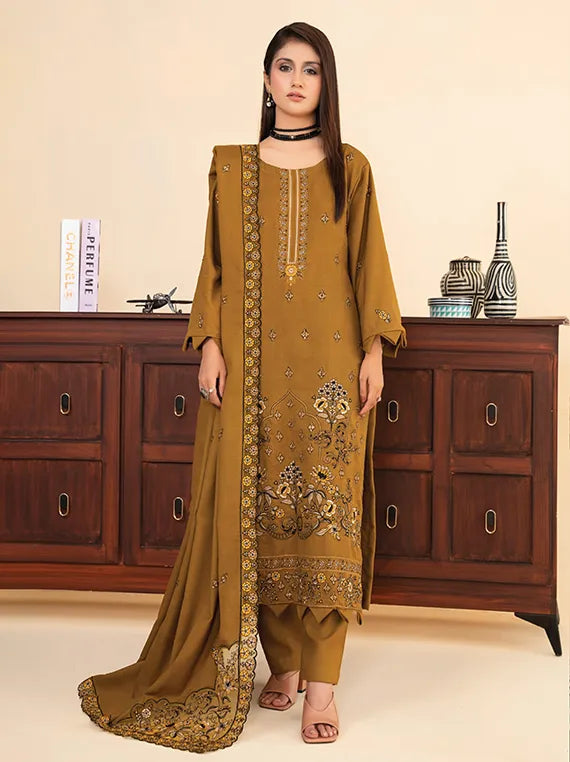 MODERN Embroidered Doria Dhanak Collection 2025 Vol-151 (MD-03)