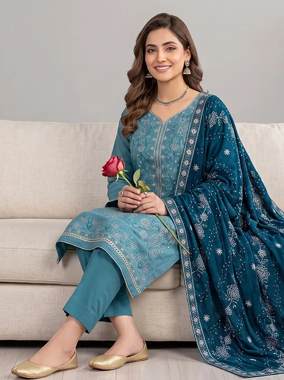 MODERN Luxury Embroidery Peach Winter Collection'26 Vol-170 (D-01)