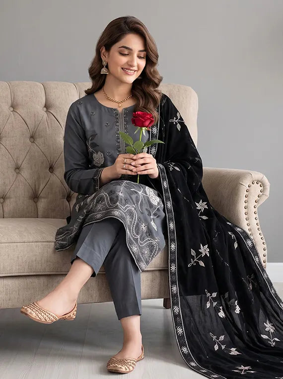 MODERN Luxury Embroidery Peach Winter Collection'26 Vol-170 (D-03)
