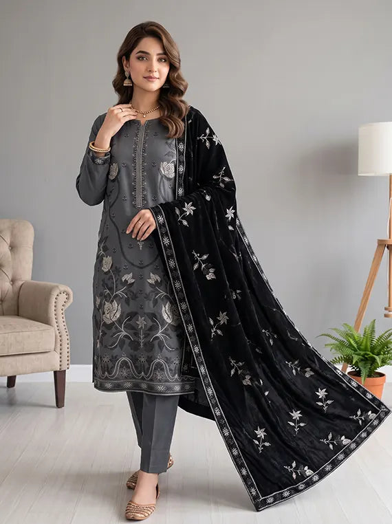 MODERN Luxury Embroidery Peach Winter Collection'26 Vol-170 (D-03)