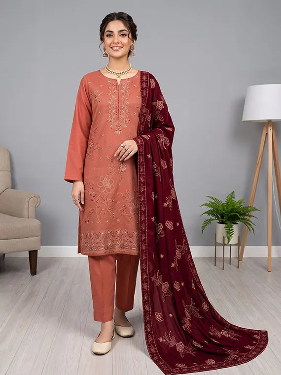 MODERN Luxury Embroidery Peach Winter Collection'26 Vol-170 (D-06)