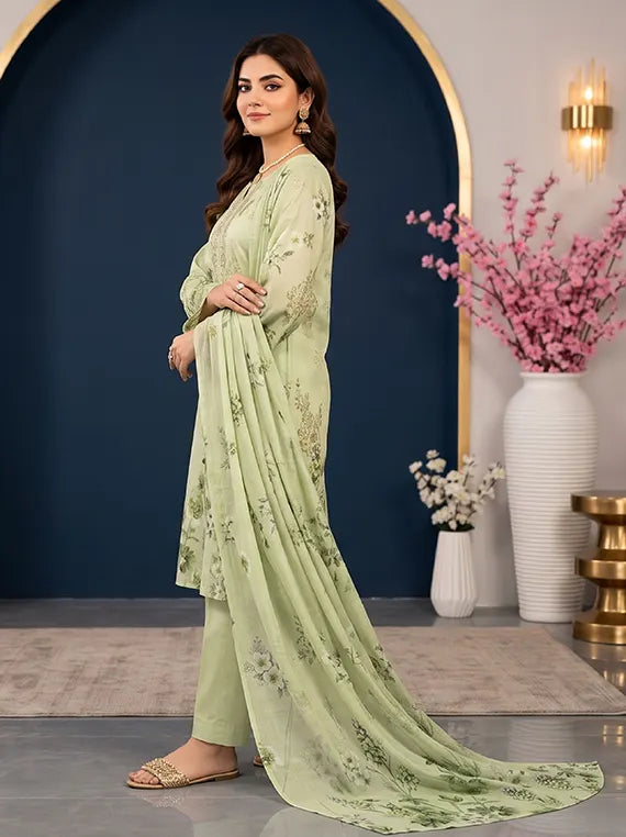 MODERN Print Embroidery Dhanak Unstitched Collection'26 Vol-190 (D-02)