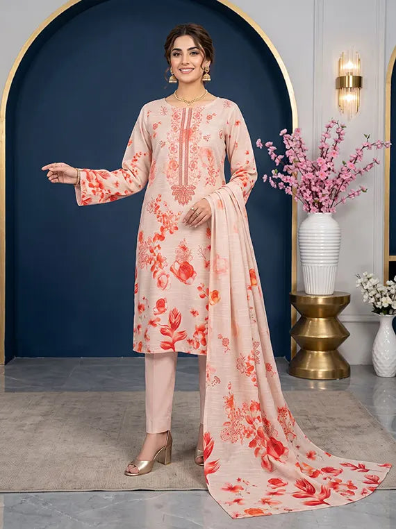 MODERN Print Embroidery Dhanak Unstitched Collection'26 Vol-190 (D-03)