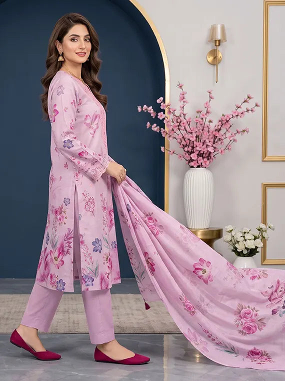 MODERN Print Embroidery Dhanak Unstitched Collection'26 Vol-190 (D-07)