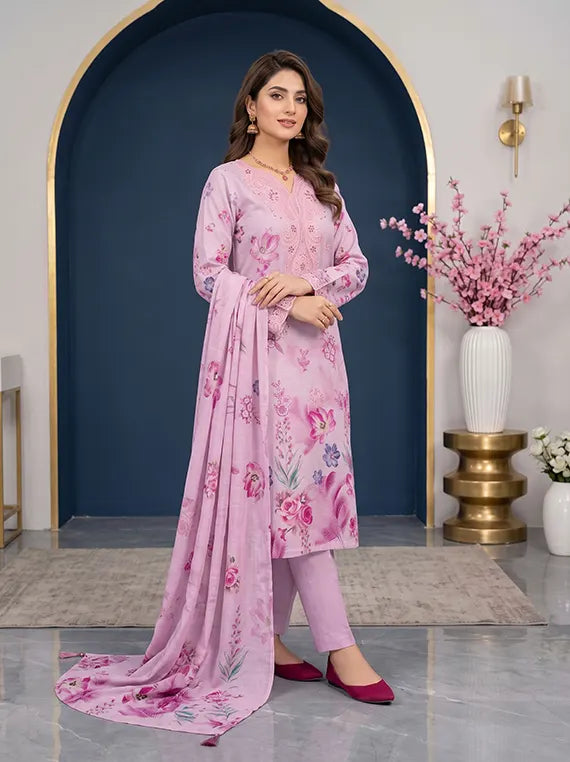 MODERN Print Embroidery Dhanak Unstitched Collection'26 Vol-190 (D-07)