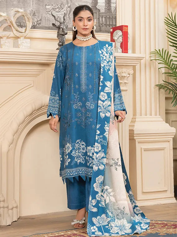 MODERN Printed Embroidered Dhanak Collection 2025 Vol-142 (MD-01)