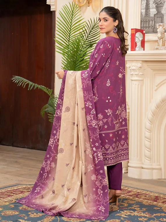 MODERN Printed Embroidered Dhanak Collection 2025 Vol-142 (MD-02)