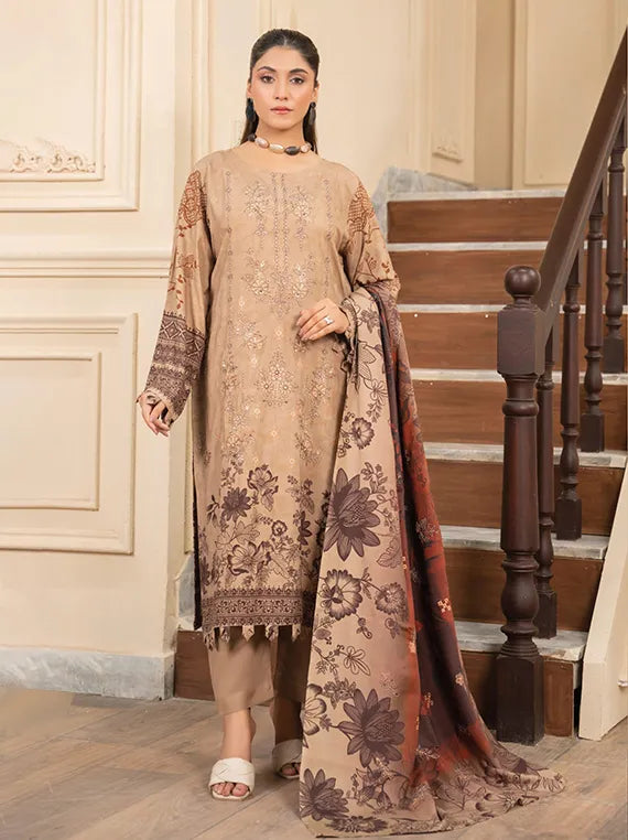 MODERN Printed Embroidered Dhanak Collection 2025 Vol-142 (MD-10)