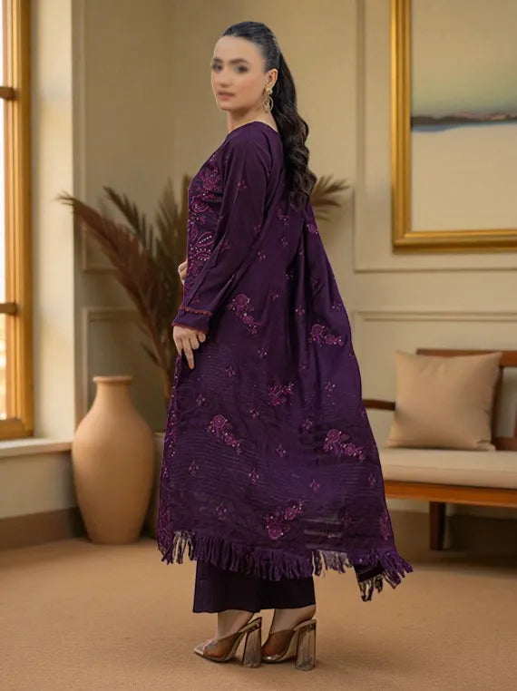 MOMENTS by Fantak Embroidered Dhanak Collection 2025 (D-08)