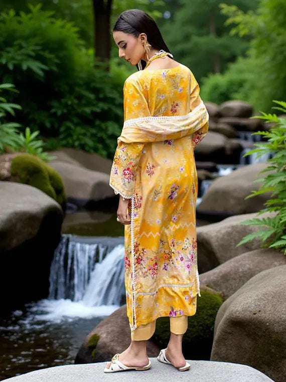 MONSOON by Alzohaib Printed Cambric Collection 2025 Vol-02 (D-08)