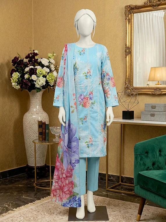 MOON by Abc Embroidered Slub Lawn Collection 2026 (D-01)