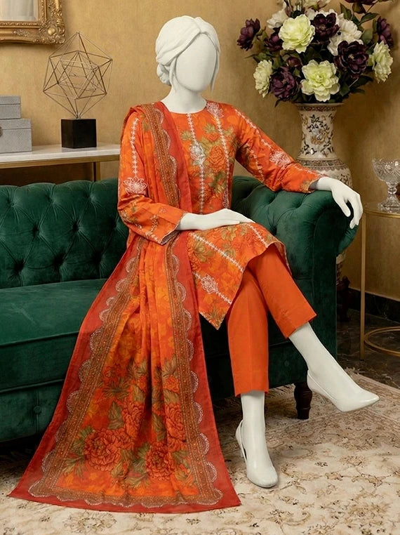 MOON by Abc Embroidered Slub Lawn Collection 2026 (D-09)