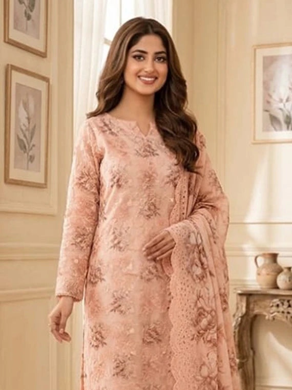 MOONA by HH Printed Embroidered Lawn Collection 2026 Vol-100 (D-02)